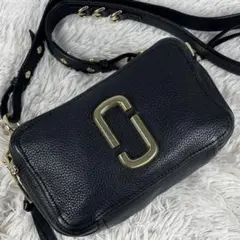 美品 マークジェイコブス レザー ショルダーバッグ ソフトショット ブラック