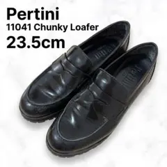 ペルティニ Pertini 厚底コインローファー 11041 黒 37【B】のサムネイル