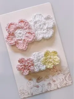 レース編みヘアコームピンセット♪ヘアピン　ヘアクリップ　ベビー　キッズ　ペット