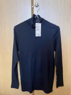 新品未使用　無印良品　ウール100% タートルネック（ブラック）