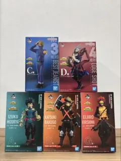 ヒロアカ　一番くじ　フィギュア　5体セット