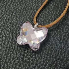 SWAROVSKI バタフライ ネックレス チョーカー ペンダント 紐 可憐 蝶