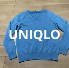 【美品】UNIQLO カシミヤニット Vネックセーター レディース M