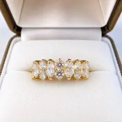 K18YG ダイヤモンド エタニティリング 1.31ct 11号 マーキス - メルカリ