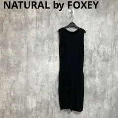 NATURAL by FOXEY　ノースリーブラップ風ワンピース　38 日本製のサムネイル