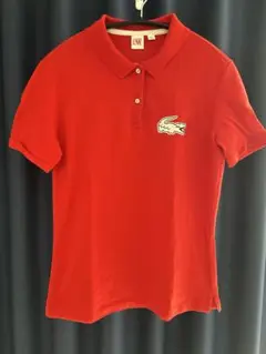 LACOSTE L!VE ポロシャツ レッド Lサイズ　ロゴ　ラコステ　ライブのサムネイル