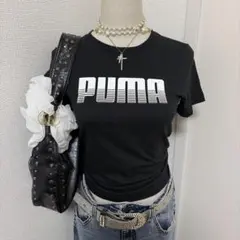 PUMA y2kピチT グランジ 00s マクブリング　ロゴ　英字 ギャル　黒のサムネイル
