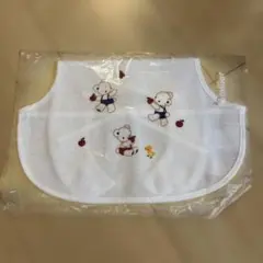 ファミリア　新品未使用　クマ刺繍のホワイトスタイ