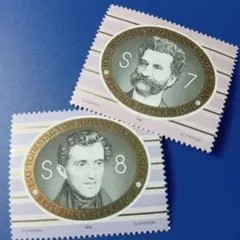 8005 外国切手 オーストリア 1999年 作曲家ヨハン・シュトラウス父子