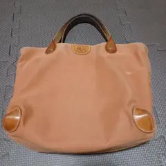 IL BISONTE トート バッグ オレンジ キャンバス レザー