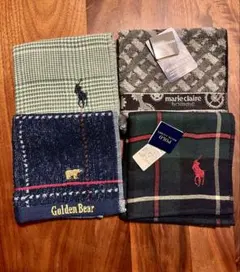 【新品未使用品+美品】ラルフローレン マリークレール ゴールデンベア ハンカチ