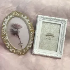 フォトフレームセット　写真たて　アンティーク 2個セット