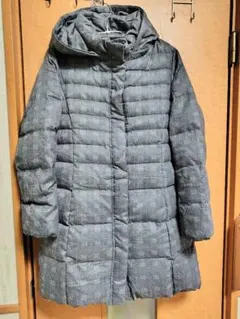 【未使用】ALPHA CUBIC　チェック柄ダウンコート