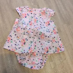 Carter's　3ヶ月用　60cm　ピンク　花柄　カバーオールのサムネイル