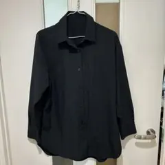 GU オーバーサイズシャツ　ブラック　大きめのサムネイル