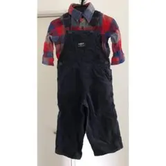 オッシュコッシュ  オーバーオールとシャツ セット