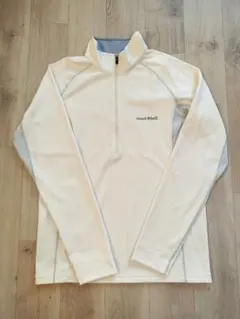 mont-bell ハーフジップ長袖シャツ ホワイト　XL