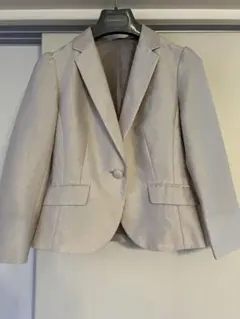 COMME CA IMS ジャケット入学式　M ホワイトベージュ　光沢