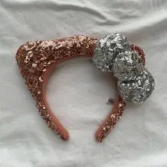 USJ ハローキティ スパンコールカチューシャ ピンクゴールド