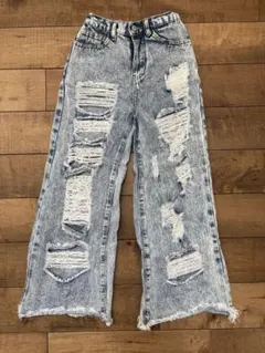 SHEIN ダメージデニムパンツ 10Y