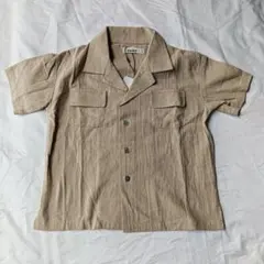 【新品未使用】キッズ 半袖シャツ ベージュ 100