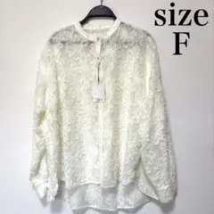 エトレトウキョウ フラワーレースブラウス F 花柄 ギャザー袖 バラ 