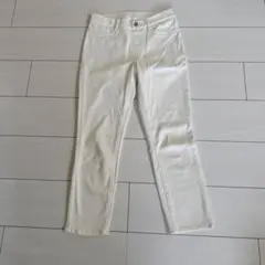 ユニクロ　クロップド丈　白　レギパン　レディース