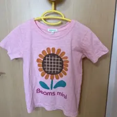 BEAMS mini ひまわりプリント Tシャツ 110