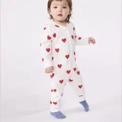 プチバトーPetitBateau ハートプリント足なしロンパース 6M 67cm