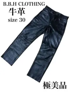HEAVY FOR BIKERS 牛革 コーティングレザー パンツ 黒 MW - メルカリ