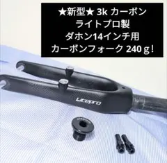 ★新型★超軽量240g! LitePro ダホン14インチ用 カーボンフォークのサムネイル