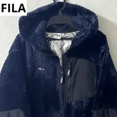 FILA 裏アルミ あったかジャンパー　ネイビー　Sサイズ