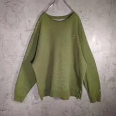 Champion ワンポイント刺繍 スウェット オリーブ アースカラー 3XLのサムネイル