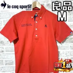 【早い者勝ち✨】ルコックゴルフ メンズ 半袖 ポロシャツ Mサイズ レッド/赤のサムネイル