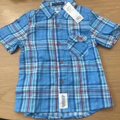 半袖チェックシャツ 120cm ＢＵＺＺ　ＦＵＺＺby BEBE