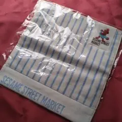 SESAME STREET MARKET ハンカチ ブルー ストライプ