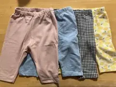 ユニクロベビー90サイズ 7分丈パンツ4枚セット