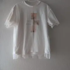COLZA チュールレイヤード Tシャツ ホワイト S