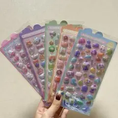 5枚セット ボンボンドロップ風シール まとめ売り