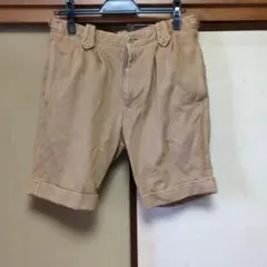 ジャーナルスタンダードトライセクト濃いベージュ 折り返し裾 ショートパンツ