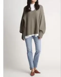 ミラオーウェン　ストレート スキニー デニムパンツ センタープレスのサムネイル
