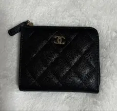 【CHANEL】キャビアスキン L字ファスナー フラグメントケース