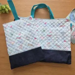 ハンドメイド　レッスンバック　シューズケース　スイーツ