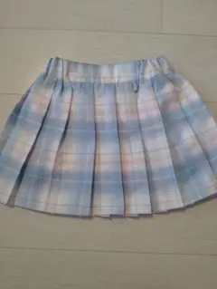 チェック柄プリーツキュロット　120センチ