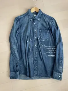 uniform experiment デニムシャツ ペイントスプラッシュのサムネイル