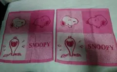【値下げ】スヌーピー　ハンドタオル２枚セット