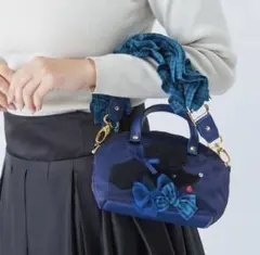 ファミリア Bibiy コラボミニバッグ ス トラップネイビー familiar