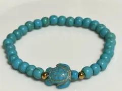ターコイズブレスレットハンドメイド 6mm 16cm