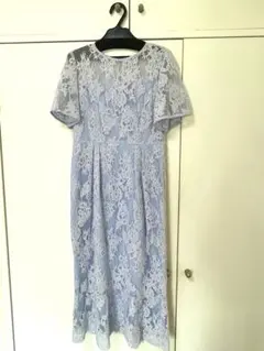 【送料込み】☆美品☆ライトブルー レースワンピース【kaene】のサムネイル