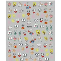 スポンジボブ　ネイルシール　WG110